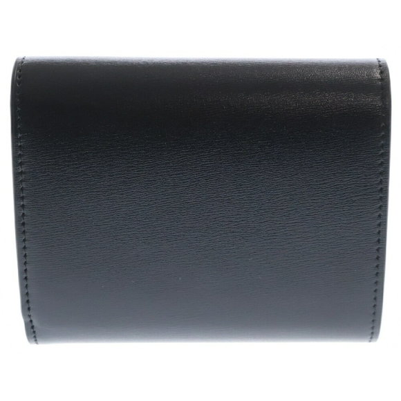 Celine Triomphe Flap Leather Wallet Black Tri - Picture 2 of 6